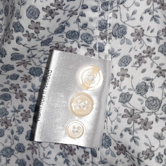 Joseph Abboud Dress Shirt - White with Floral Pattern - Men's Size Large - Picture 7 of 11